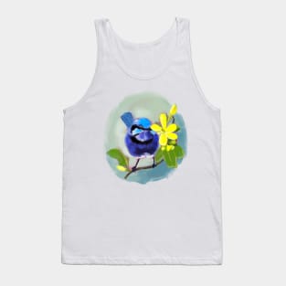 Splendid fairywren on golden currant branch Tank Top